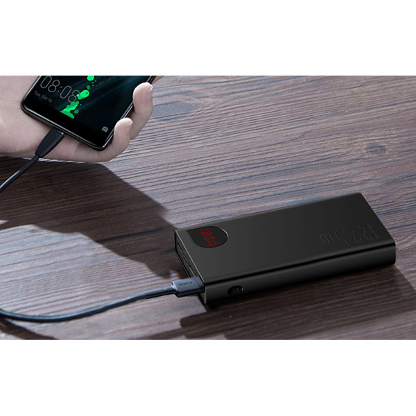 Мобильная батарея Baseus Adaman Metal 20000mAh, PD 22.5W, USB-C, 2xUSB-A QC 3.0, Lightning