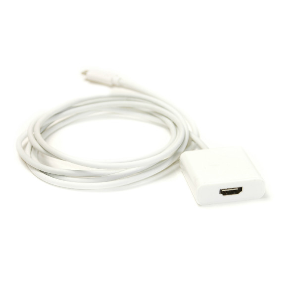 Відеокабель PowerPlant HDMI-жіночий - USB Type-C, 1,8 м