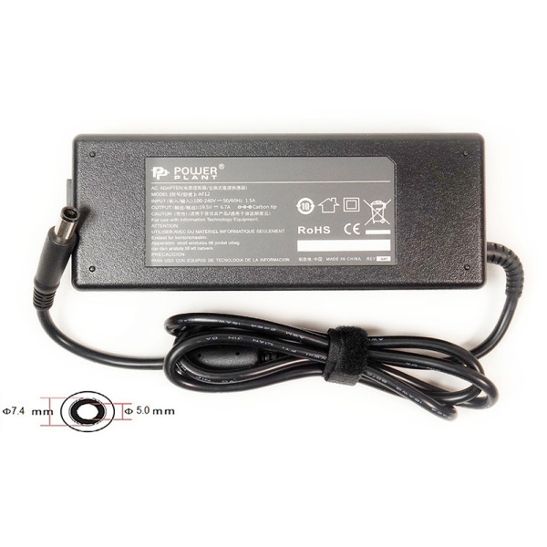 Блок живлення для ноутбуків PowerPlant DELL 220 В, 19.5 В 130 Вт 6.7 А (7.4*5.0)