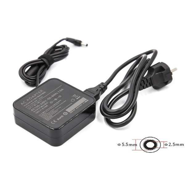 Блок питания для ноутбуков PowerPlant ASUS 220V, 19V 90W 4.74A (5.5*2.5) wall mount