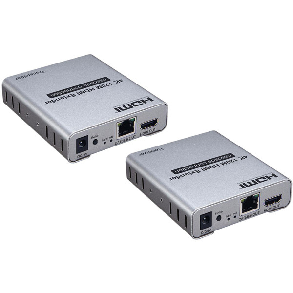 Удлинитель HDMI сигнала PowerPlant с поддержкой 4K до 120 м (HDES02-C) (CA913046)
