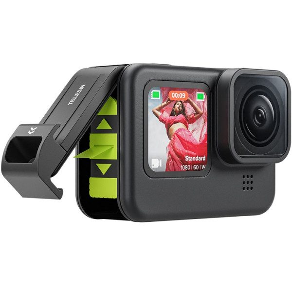 Дверцята GoPro 13/12/11/10/9 з отвором для зарядки вологозахищена Telesin GP-CLC-G11