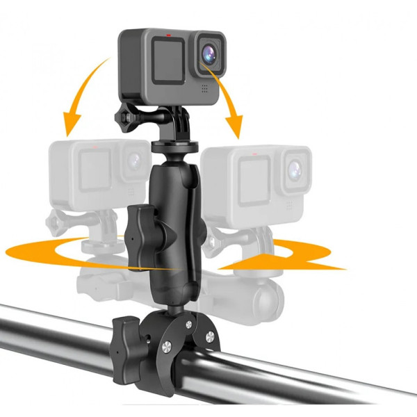 Крепление на мотоцикл для экшн камеры шлем труба AC Prof HQS-NEW-KIT-M04