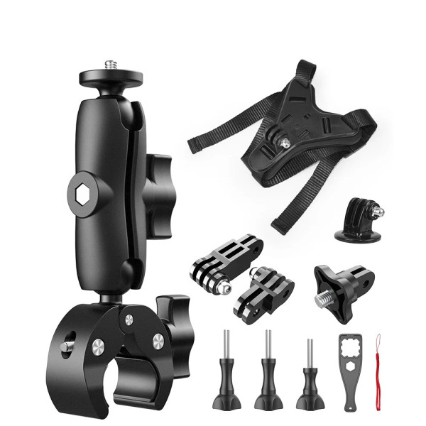 Крепление на мотоцикл для экшн камеры шлем труба AC Prof HQS-NEW-KIT-M04