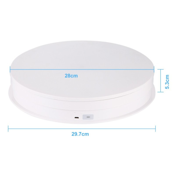 Поворотный стол для предметной съёмки Puluz PU3049W white (30см)