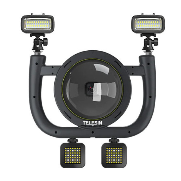Купол Dome Port GoPro 13/12/11/10/9 подводный рог Telesin GP-DMP-T10