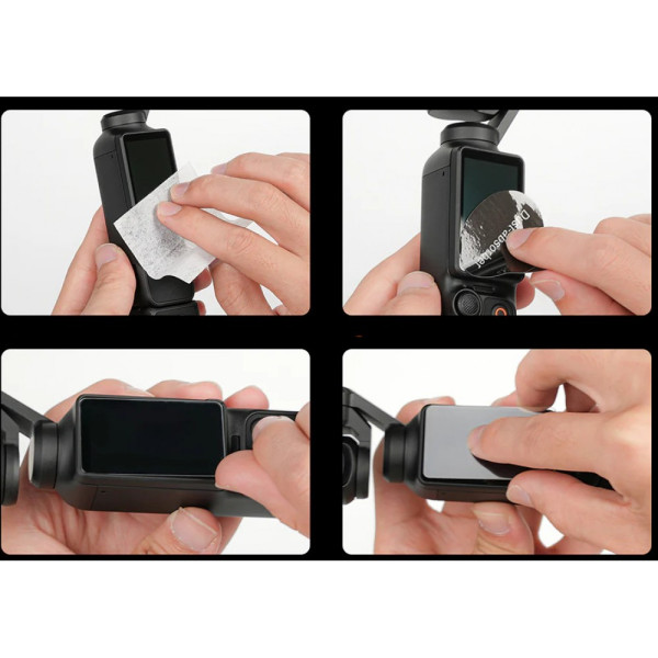 Стекло Osmo Pocket 4/3 на линзу экран защитное закаленное 9H 2.5D Telesin S6-FLM-01-TDJ