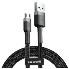 Кабель Baseus Cafule USB для Micro 1,5 А 2 м сірий+чорний