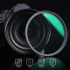 Світлофільтр K&F Concept 67mm,Nano-X,Optical glass black diffusion filter 1/2 (KF01.1653)