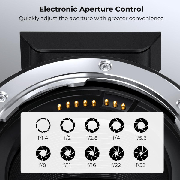 Автофокусный адаптер K&F Concept Canon EF на EOS R (EF-S на RF) для EOS RP R R6 R5 (KF06.520)