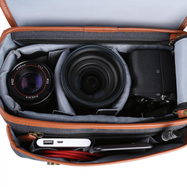 Компактная сумка-мессенджер для использования в путешествиях DSLR камер K&F Concept (KF13.093)