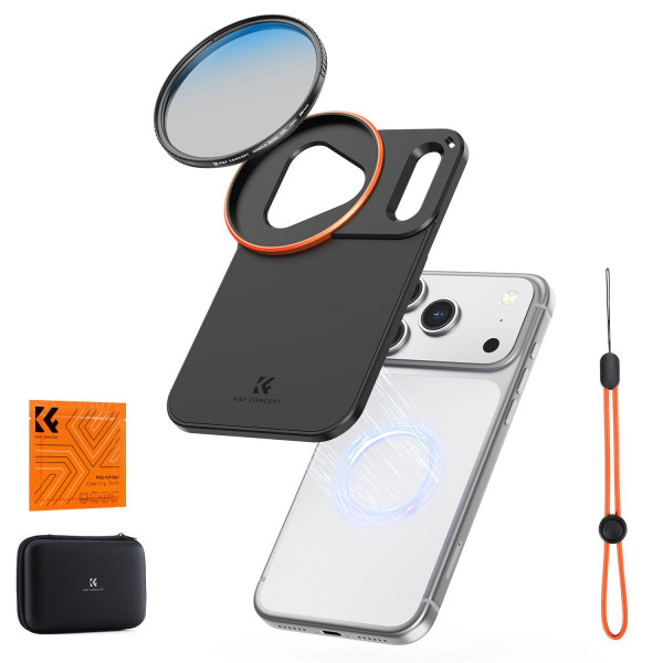Магнітний адаптер фільтрів K&F Concept 58 мм із CPL фільтром, сумісний з iPhone 17 Pro Max і фільтрами 58 мм (KF15.0021)