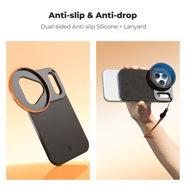 Магнітний адаптер фільтрів K&F Concept 58 мм із CPL фільтром, сумісний з iPhone 17 Pro Max і фільтрами 58 мм (KF15.0021)