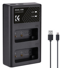 Швидкий зарядний пристрій K&F Concept для 2 батарей Canon LP-E17 5V 2A Type-C (KF28.0008)