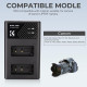 Швидкий зарядний пристрій K&F Concept для 2 батарей Canon LP-E17 5V 2A Type-C (KF28.0008)