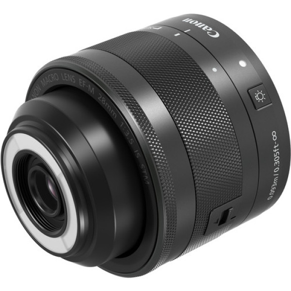 Объектив Canon EF-M 28mm F3.5 Macro IS STM built-in LED