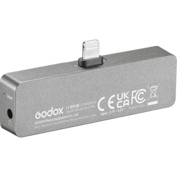 Компактная цифровая беспроводная микрофонная система Godox MoveLink LT1 для смартфонов и планшетов с технологией Lightning (2,4 ГГц)