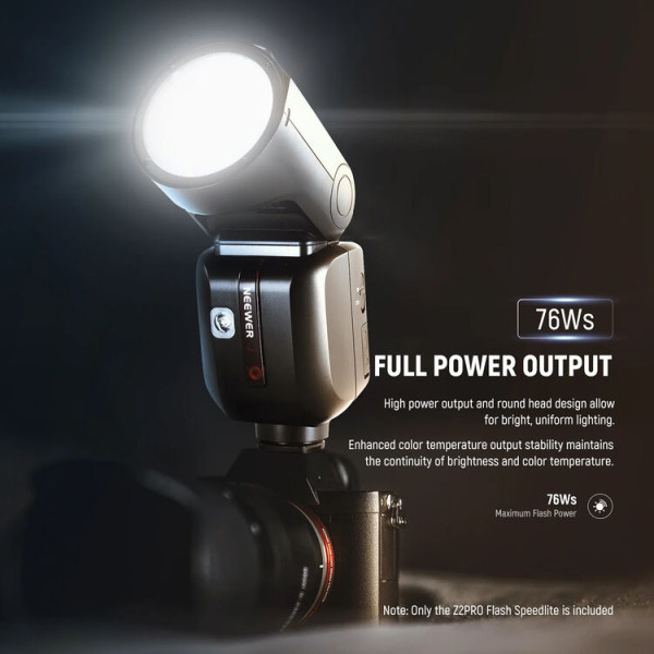 Вспышка NEEWER Z2PRO-C TTL 76 Дж с круглой головкой, АКБ 3000mAh для Canon совместим с Godox