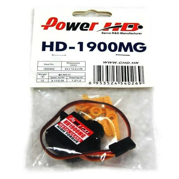 Сервопривод микро 14г Power HD 1900MG 1.2кг/0.11сек
