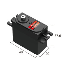 Сервопривод стандарт 52г BATAN D225F 18.0кг/0.15сек металл цифровой