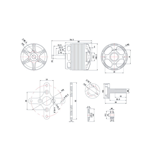 Мотор T-Motor AS2814 KV550 6S для літаків