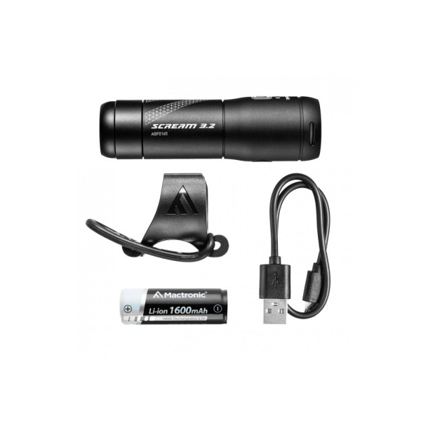 Передній велосипедний ліхтар Mactronic Scream 3.2 (600 лм) USB-перезаряджається (ABF0165)