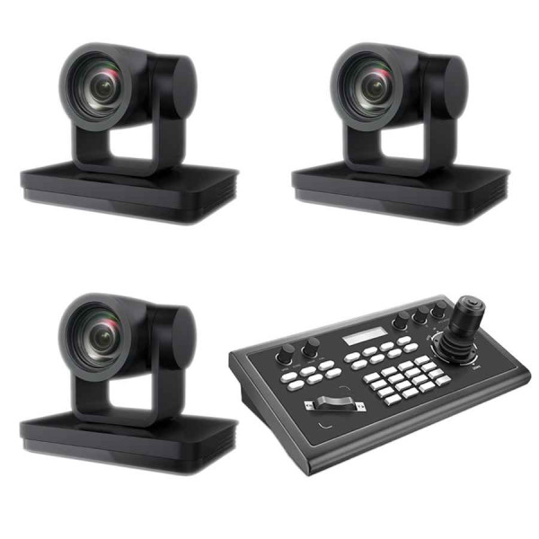 Комплект Minrray 3 PTZ камеры UV570B3-NDI + контроллер KBD2000