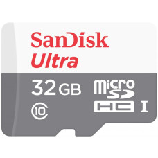 Карта пам'яті microSDHC (UHS-1) SanDisk Ultra 32 ГБ клас 10 A1 (100 Мбіт/с)