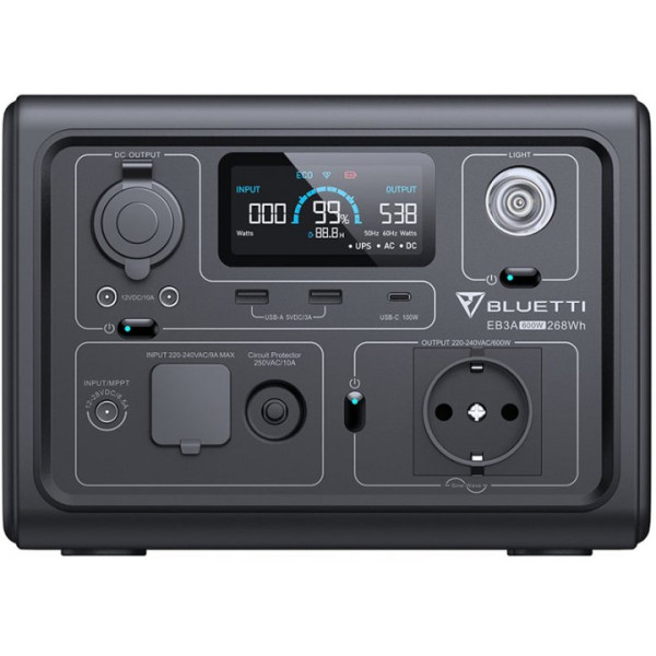 Зарядная станция Bluetti EB3A 268Wh/600W (PB930784)