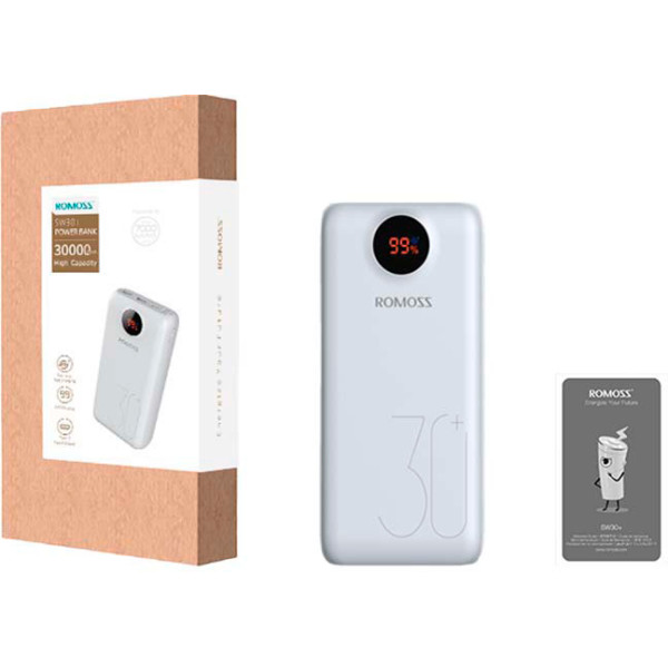 Портативный банк питания Romoss SW30 26800mAh White (PB931002)