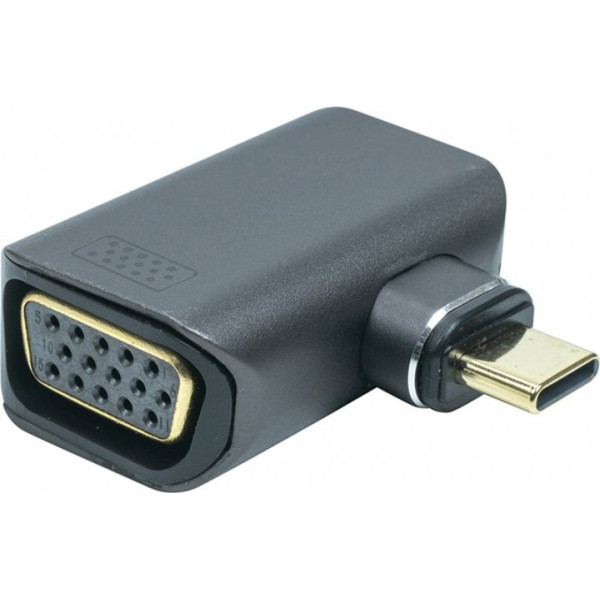 Адаптер PowerPlant USB Type-C - VGA, 1080P, 60 Гц чорний (CA914289)
