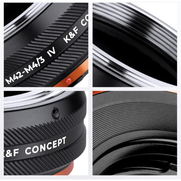 Адаптер K&F Concept для крепления объектива M42 к камере с креплением M4/3, M42-M4/3 IV PRO (KF06.504)