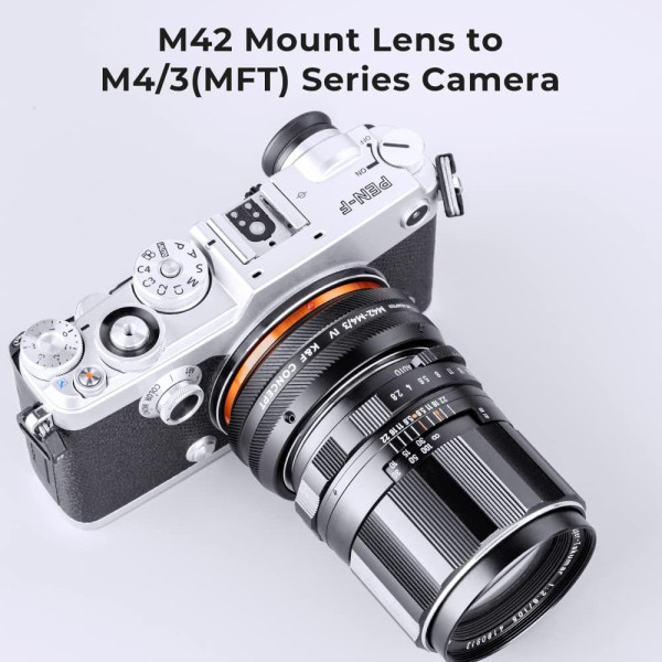 Адаптер K&F Concept для крепления объектива M42 к камере с креплением M4/3, M42-M4/3 IV PRO (KF06.504)