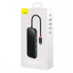 USB-хаб Baseus AcmeJoy 5-портовий адаптер USB-C HUB (Type-C до USB3.0*2+USB2.0*1+Type-C PD та дані *1+RJ45*1) темно-сірий