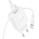 Сетевое зарядное устройство с кабелем BOROFONE BA82A Platinum single port PD25W charger set (C to C)(EU) White