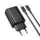 Сетевое зарядное устройство с кабелем BOROFONE BA87A Flare star PD65W+QC3.0 charger set(C to C) Black