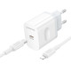 Сетевое зарядное устройство с кабелем BOROFONE BA99A Breeze single port PD20W charger set (C to iP) White