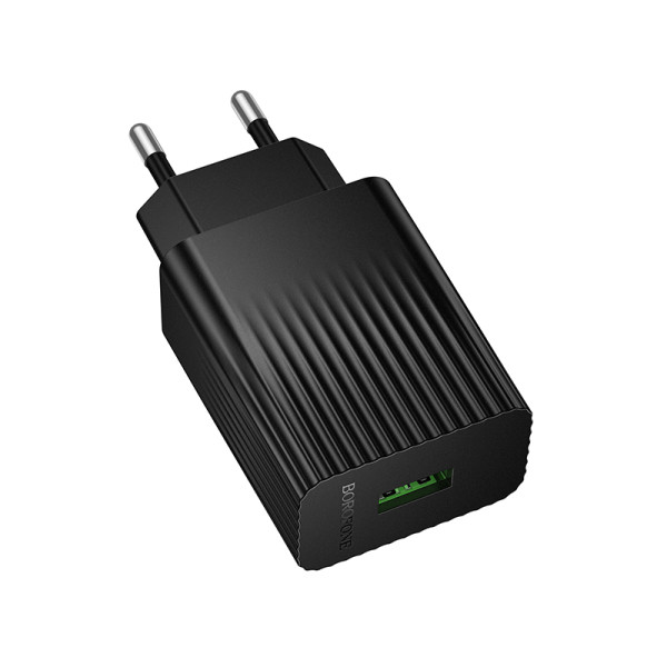 Сетевое зарядное устройство BOROFONE BAS72A Source single port QC3.0 charger Black
