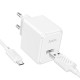 Сетевое зарядное устройство с кабелем HOCO CS11A Ocean single port charger set(Micro) 10.5W White