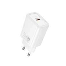 Сетевое зарядное устройство HOCO N60 Gentle single port PD20W charger (EU) White