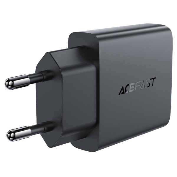 Сетевое зарядное устройство ACEFAST A65 PD20W GaN single USB-C ultra-thin charger Black