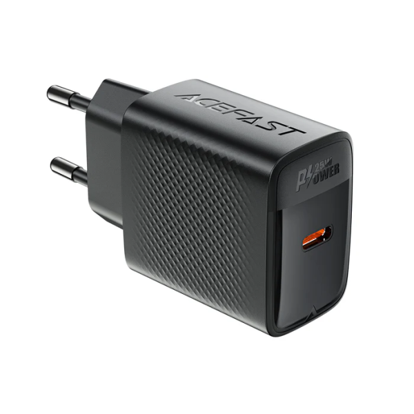 Сетевое зарядное устройство ACEFAST A104 PD25W GaN single USB-C charger Black