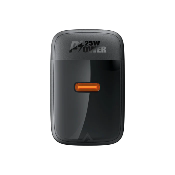 Сетевое зарядное устройство ACEFAST A104 PD25W GaN single USB-C charger Black