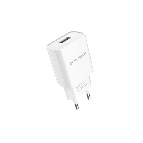 Сетевое зарядное устройство с кабелем BOROFONE BA20A Sharp single port charger set (Type-C) 10.5W White