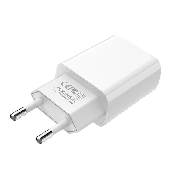 Сетевое зарядное устройство с кабелем BOROFONE BA20A Sharp single port charger set (Type-C) 10.5W White