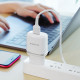 Сетевое зарядное устройство с кабелем BOROFONE BA36A High speed single port QC3.0 charger set 18W (Micro) White