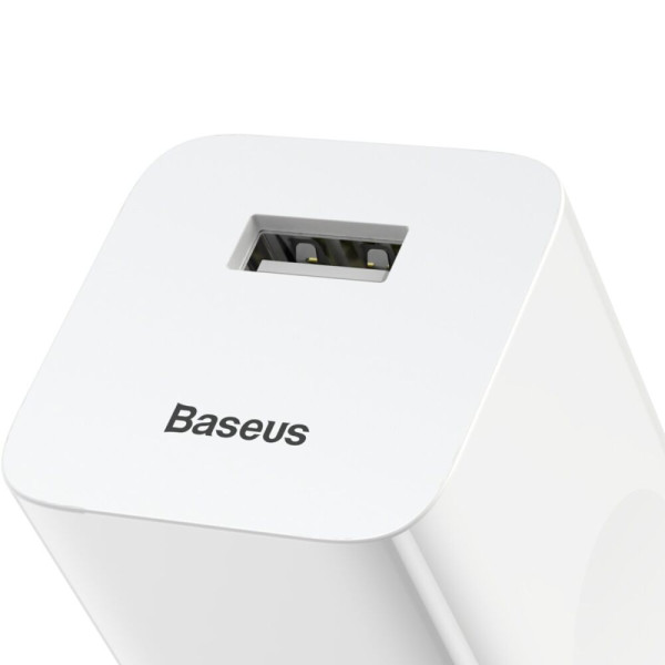 Мережевий зарядний пристрій Baseus Home Charger 1USB QC3.0 12V/2A білий