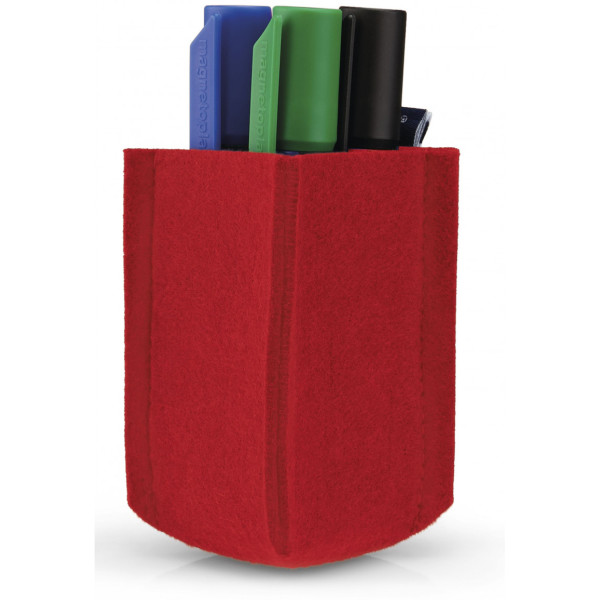 Держатель маркеров магнитный малый из PET-войлока красный Magnetoplan magnetoTray SMALL Red (1227606)