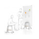 Система магнітно-маркерна мобільна 900x1780 Magnetoplan Design-Thinking Whiteboard-Kit (12412192)