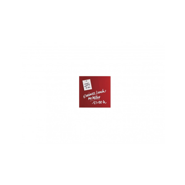 Доска стеклянная магнитно-маркерная 400x400 красная Magnetoplan Glassboard-Red (13401006)